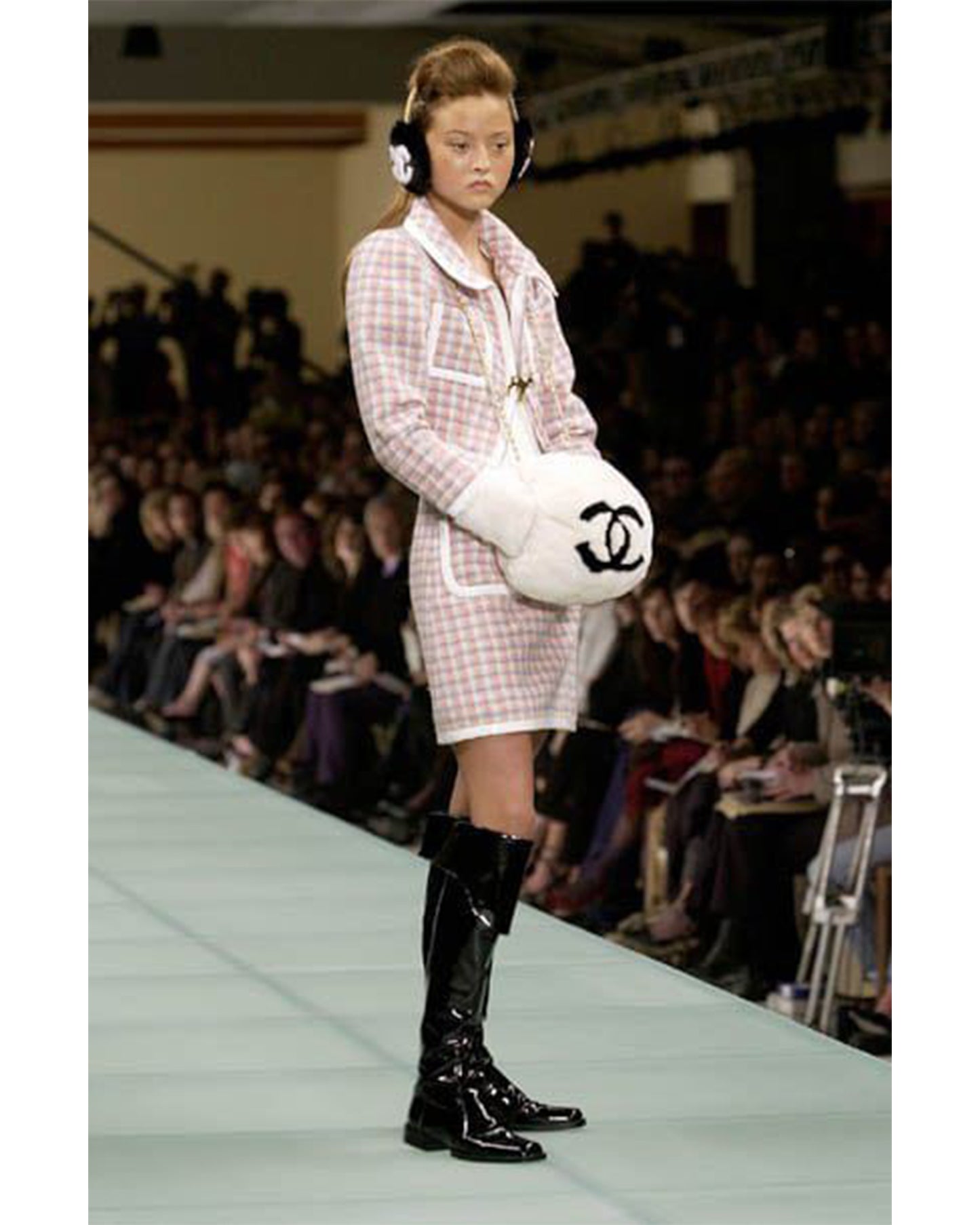 FW2001 Cream Rabbit Fur Bangle Bracelet