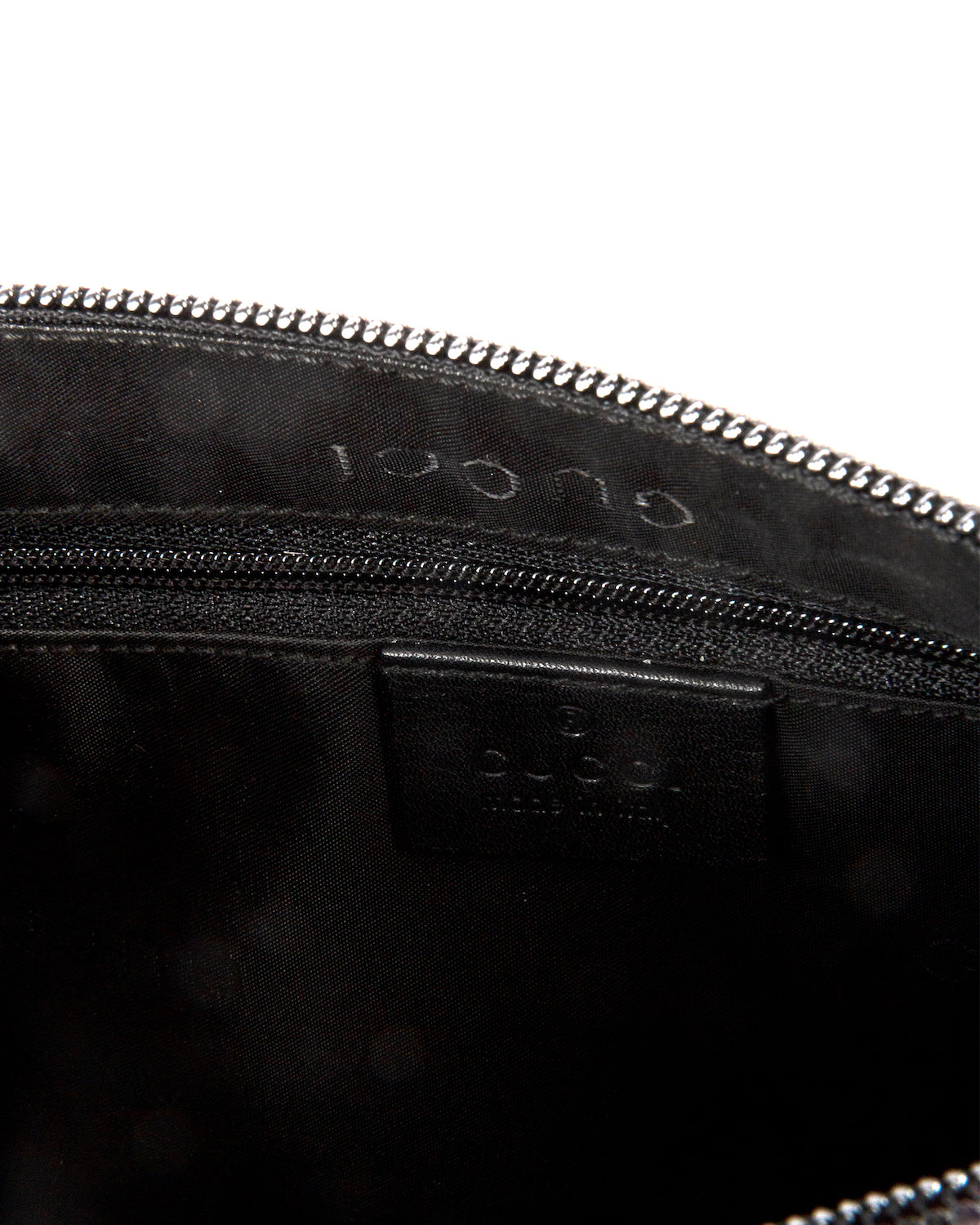 Black Leather Bamboo Handle Bag