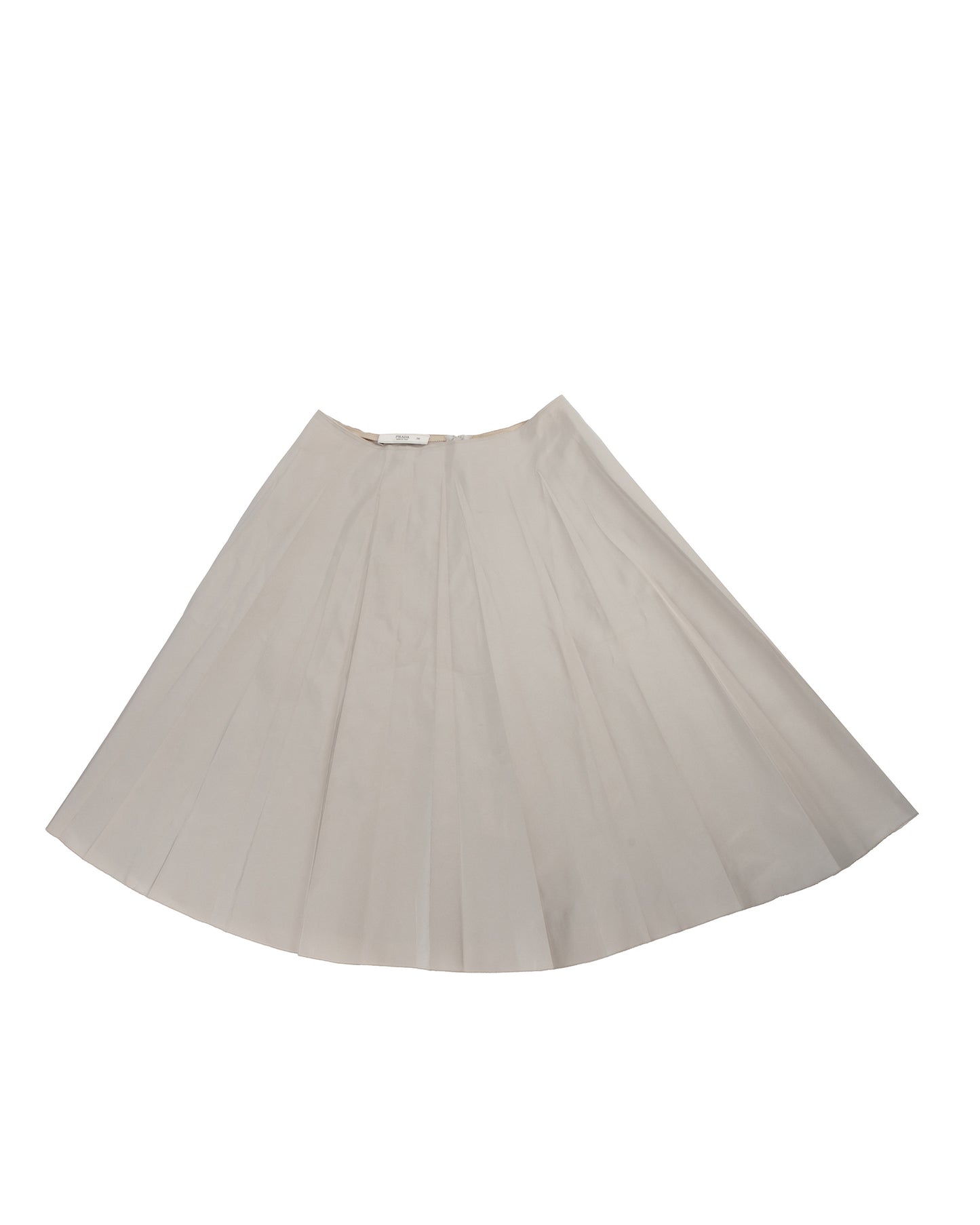 Beige Silk Blend Skirt