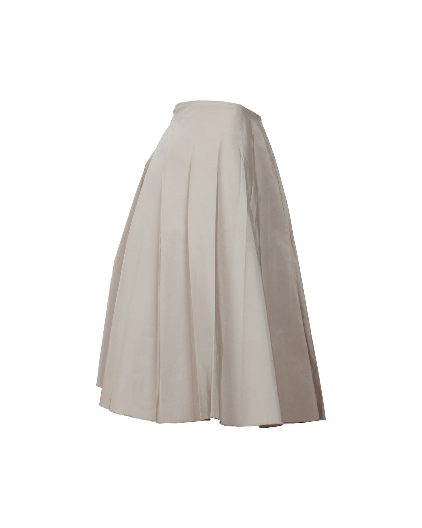Beige Silk Blend Skirt