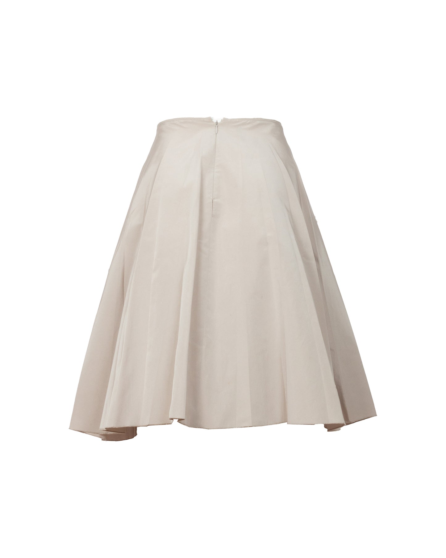 Beige Silk Blend Skirt