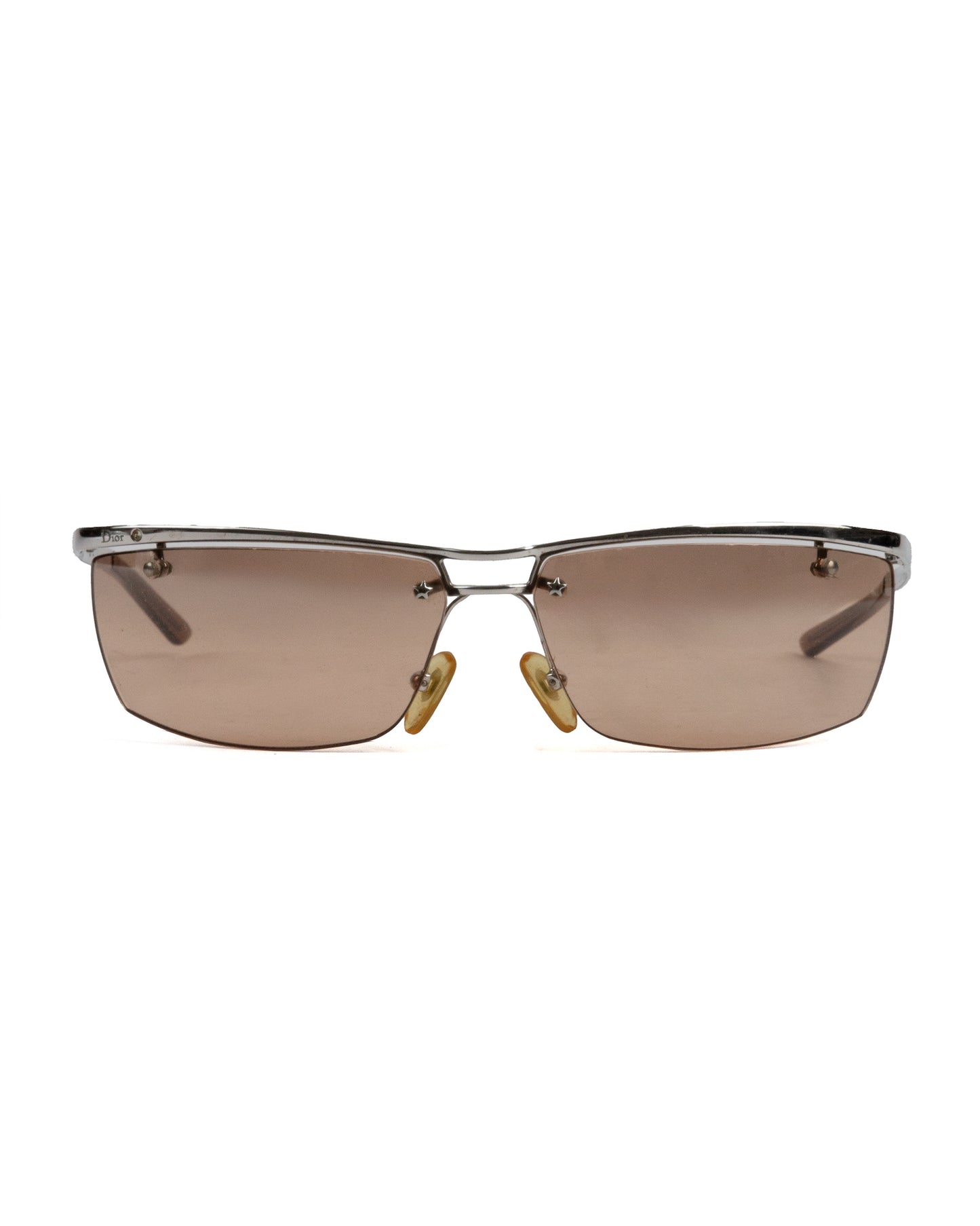 Brown Sunglasses with Star Decorations