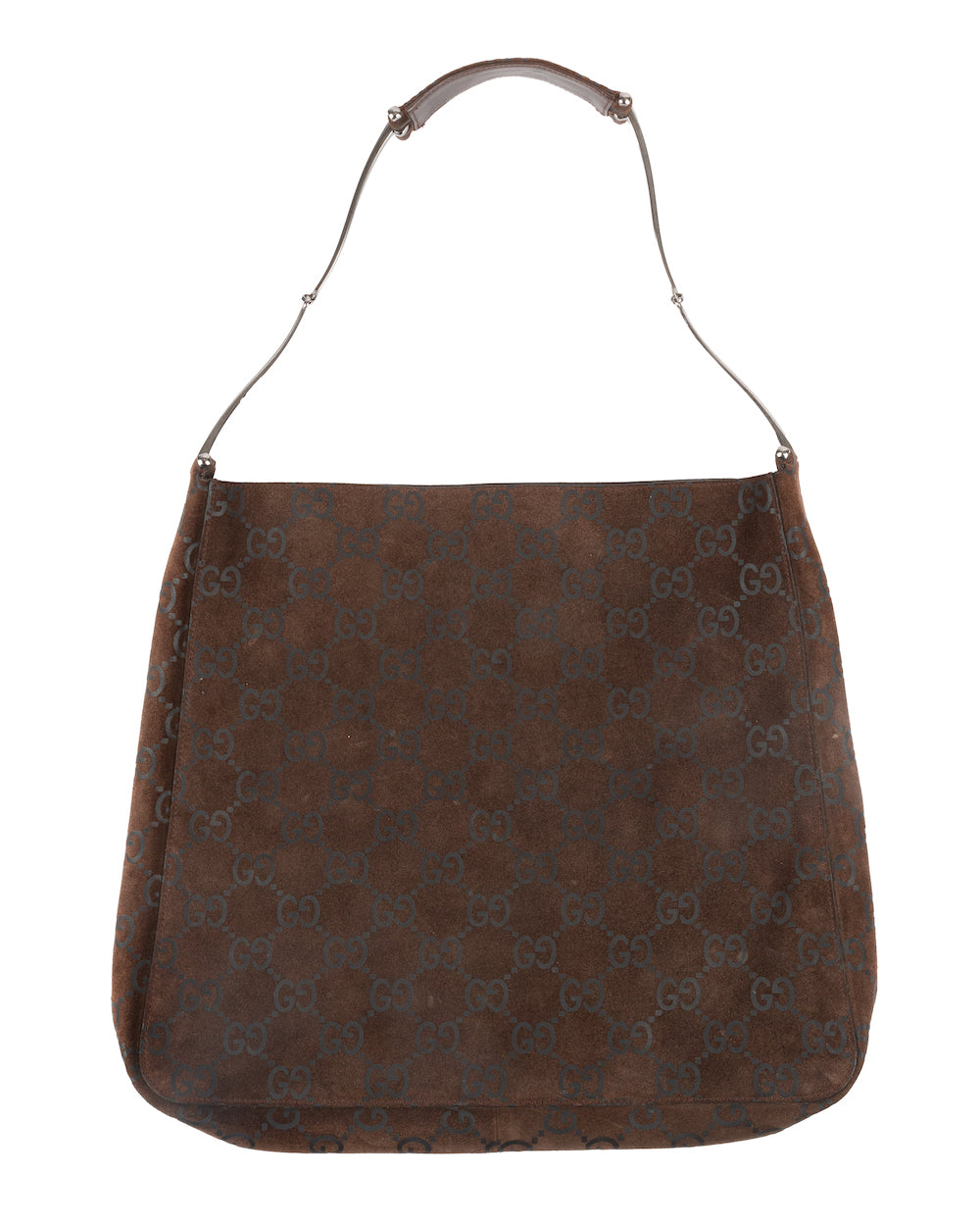 FW1997 GG Monogram Suede Shoulder Bag