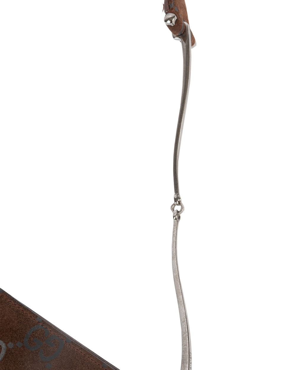 FW1997 GG Monogram Suede Shoulder Bag
