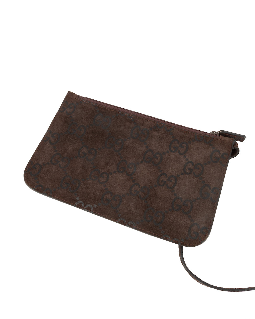 FW1997 GG Monogram Suede Shoulder Bag