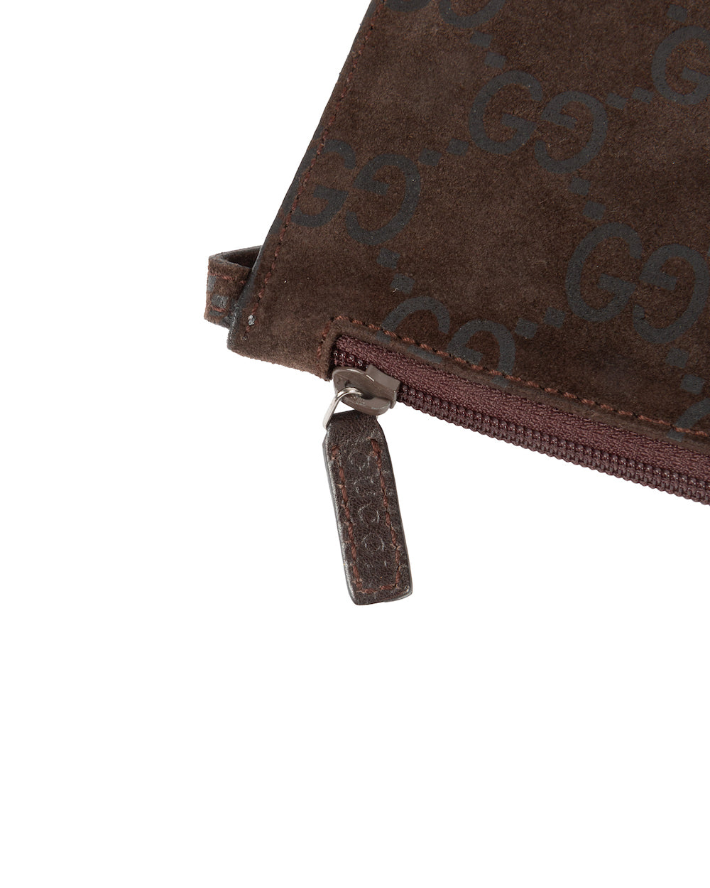 FW1997 GG Monogram Suede Shoulder Bag
