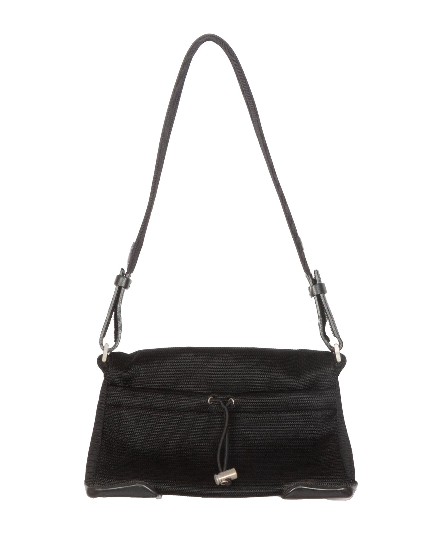 SS2000 Black Leather Base Shoulder Bag