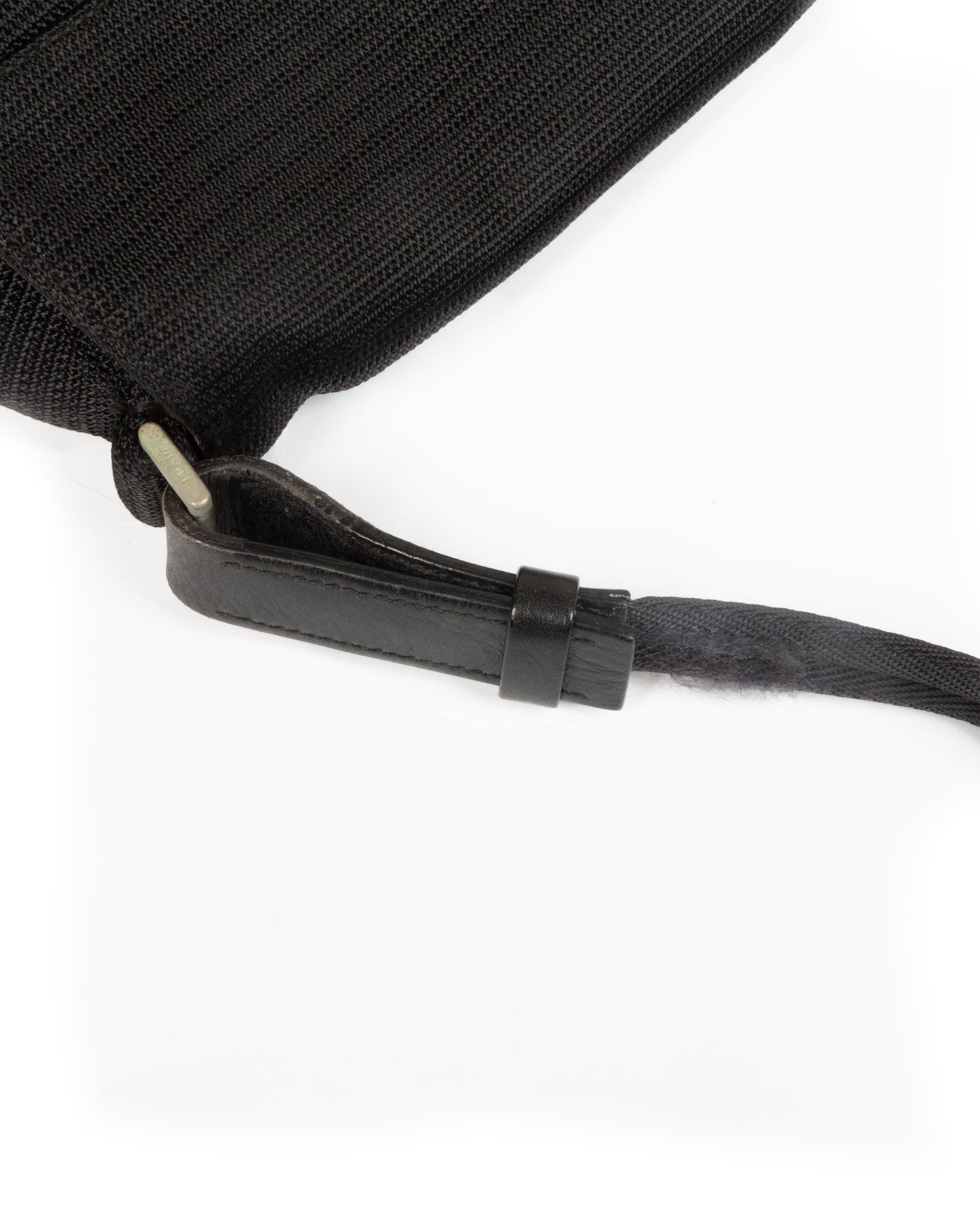 SS2000 Black Leather Base Shoulder Bag