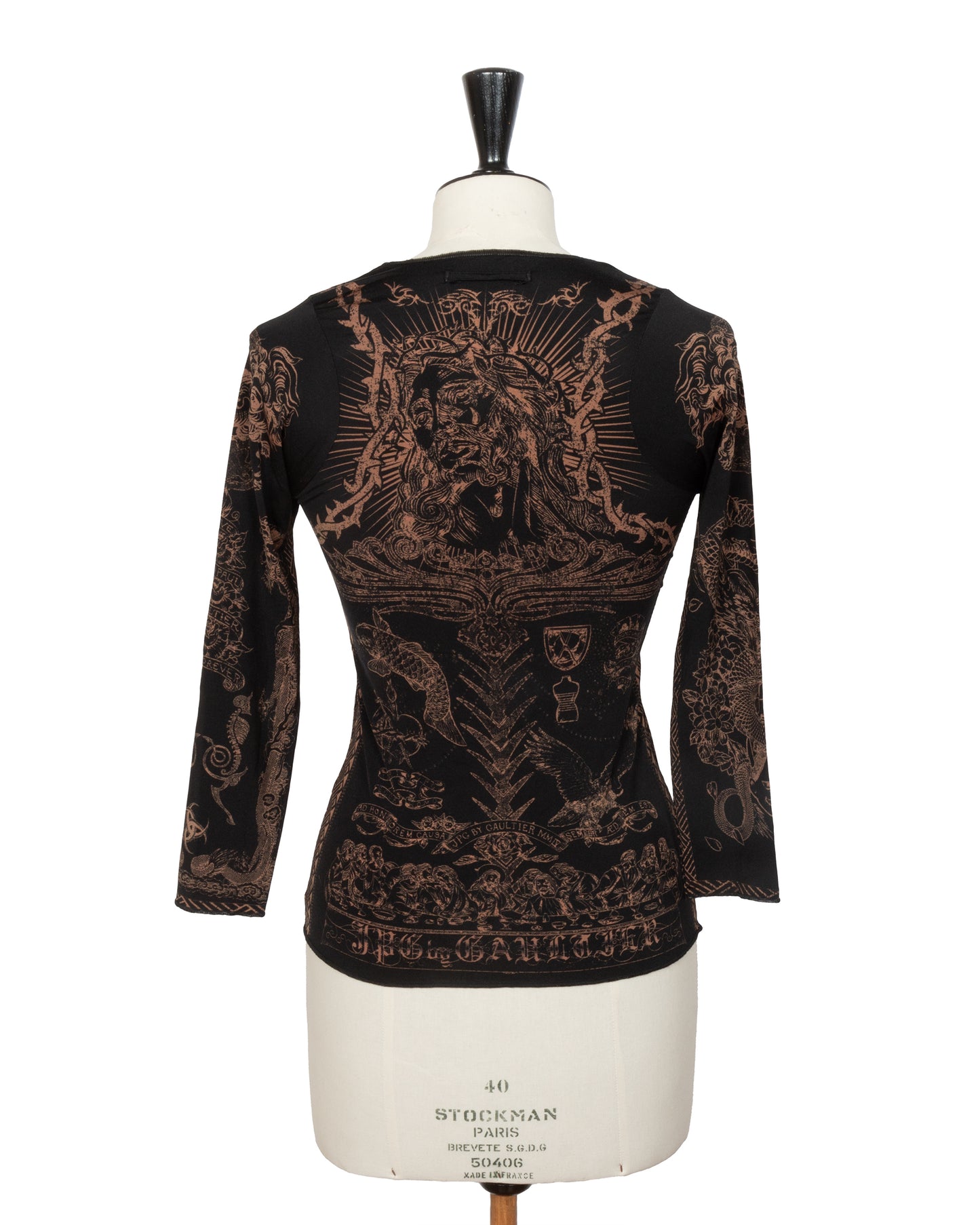 SS2007 Tattoo Motif Print Long-Sleeve Top