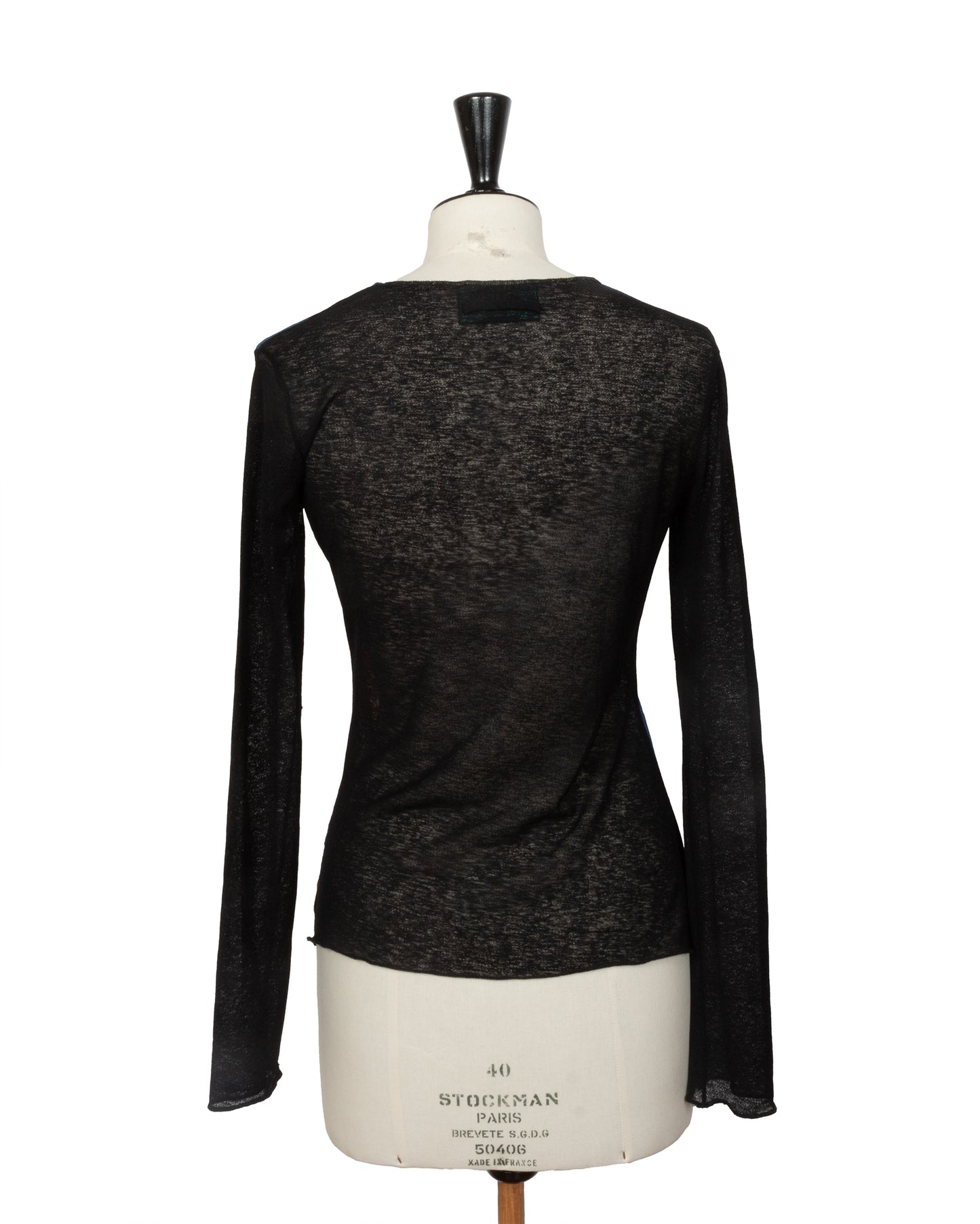 Leopard Print Semi-Sheer Wool Top