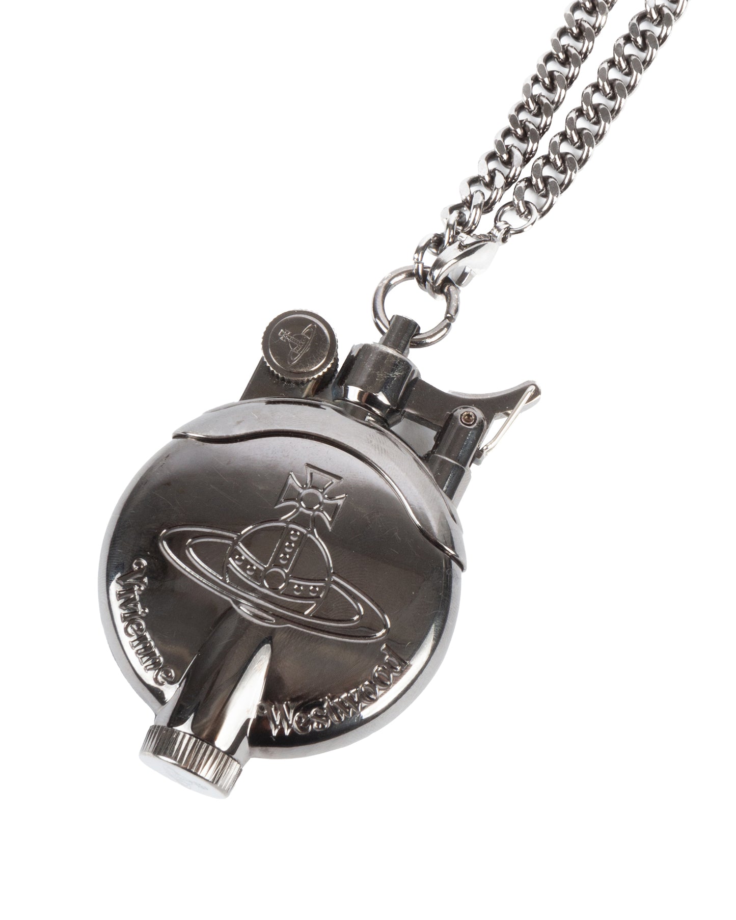 Metal Orb Logo Lighter Necklace