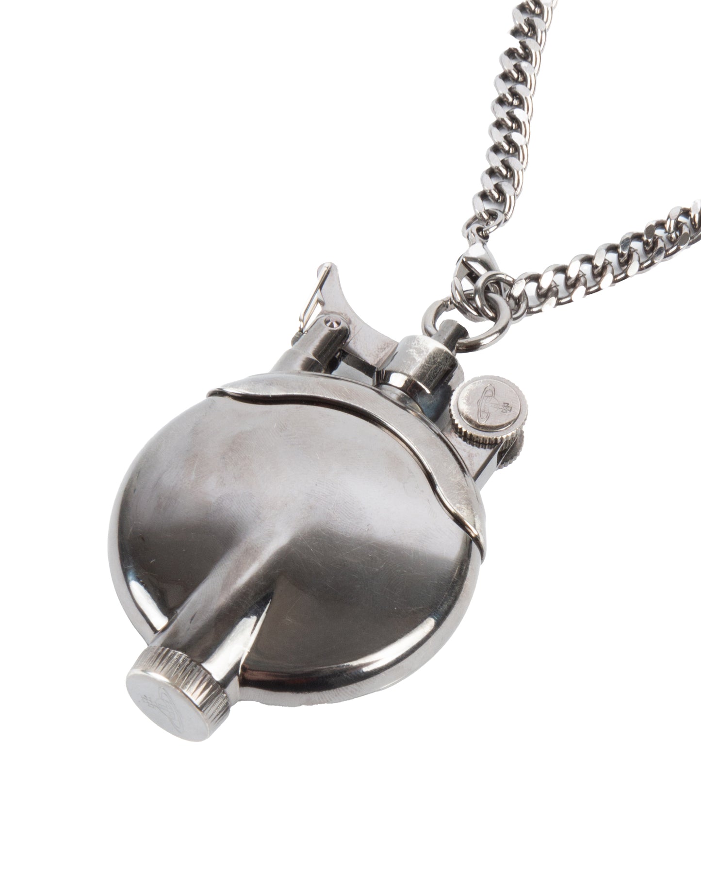 Metal Orb Logo Lighter Necklace