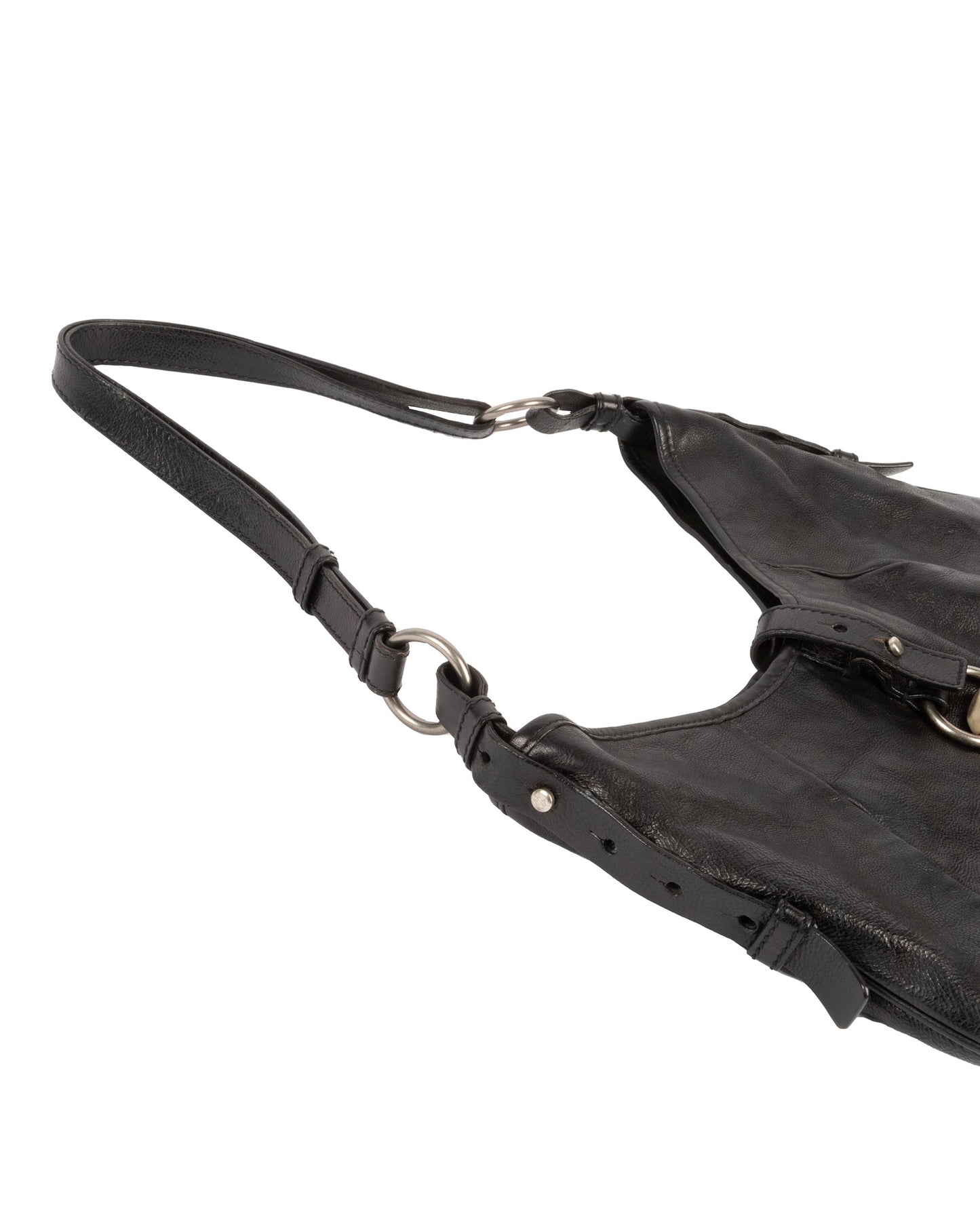 Black Mombasa Bag with Beige Horn