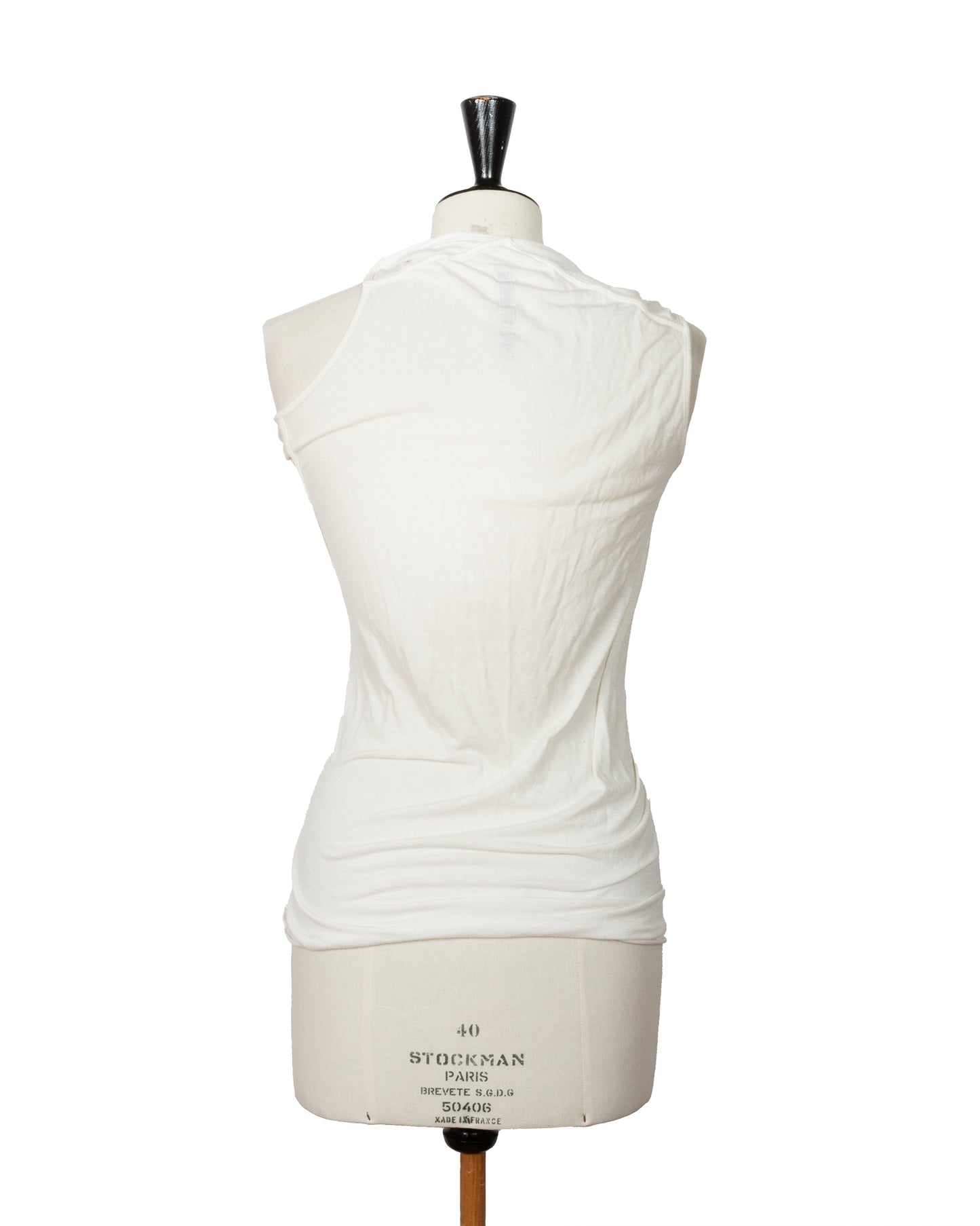 Off-White Asymmetrical Sleeveless Top