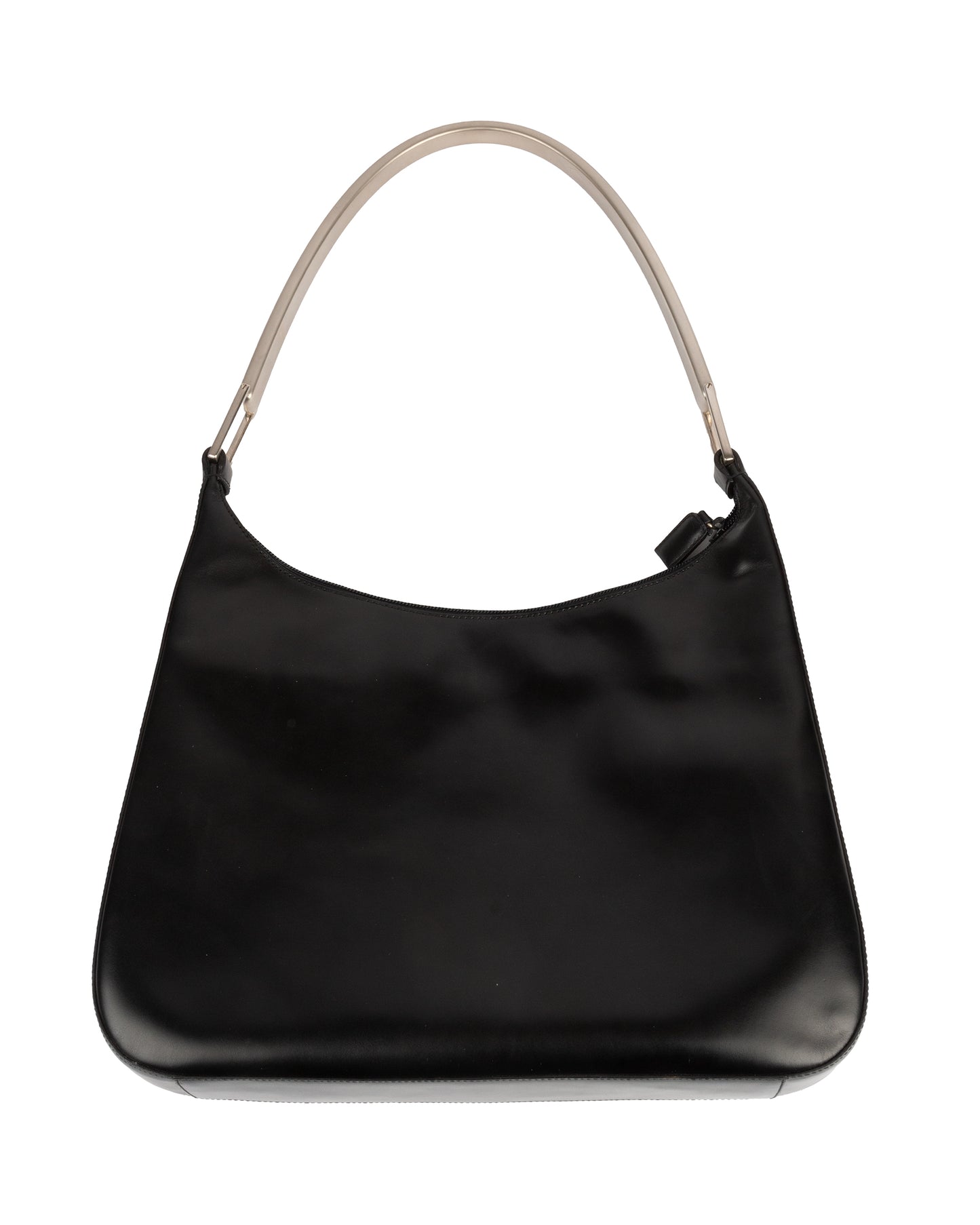 FW1998 Black Metal Handle Shoulder Bag