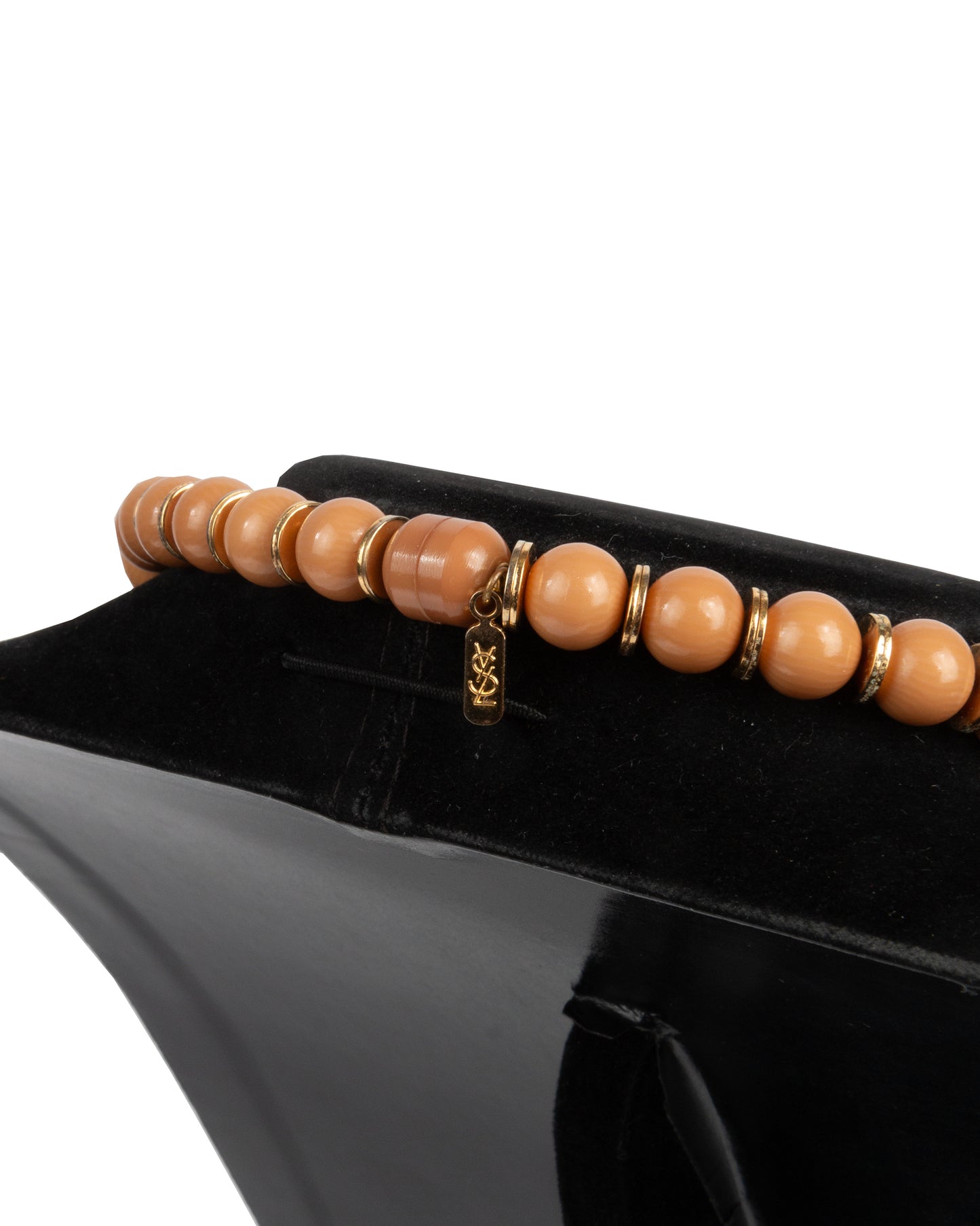 Beige Graduated Bead Necklace