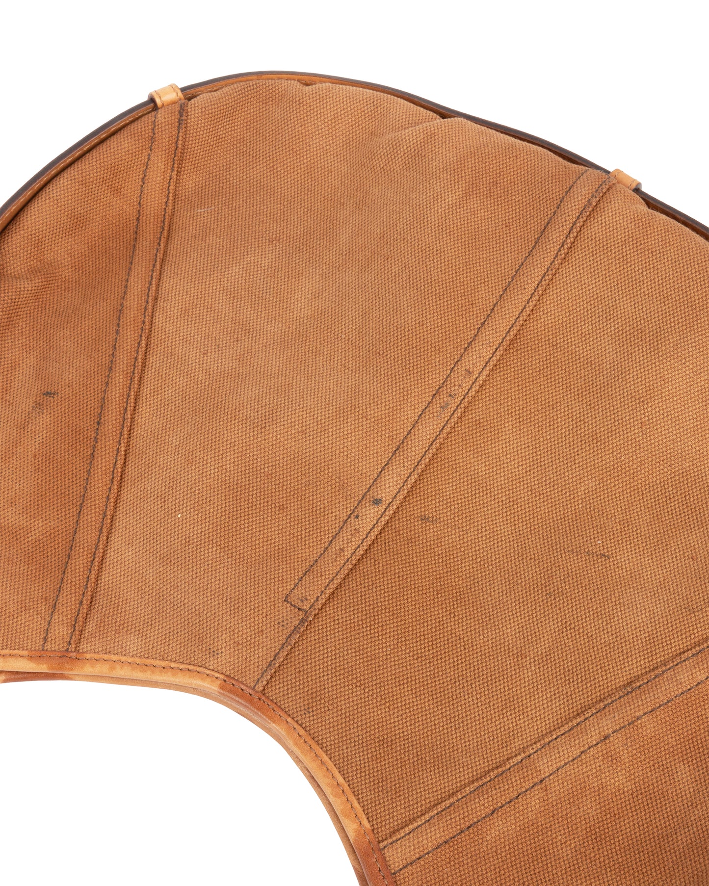 Brown Canvas Mombasa Bag with Metal Handle