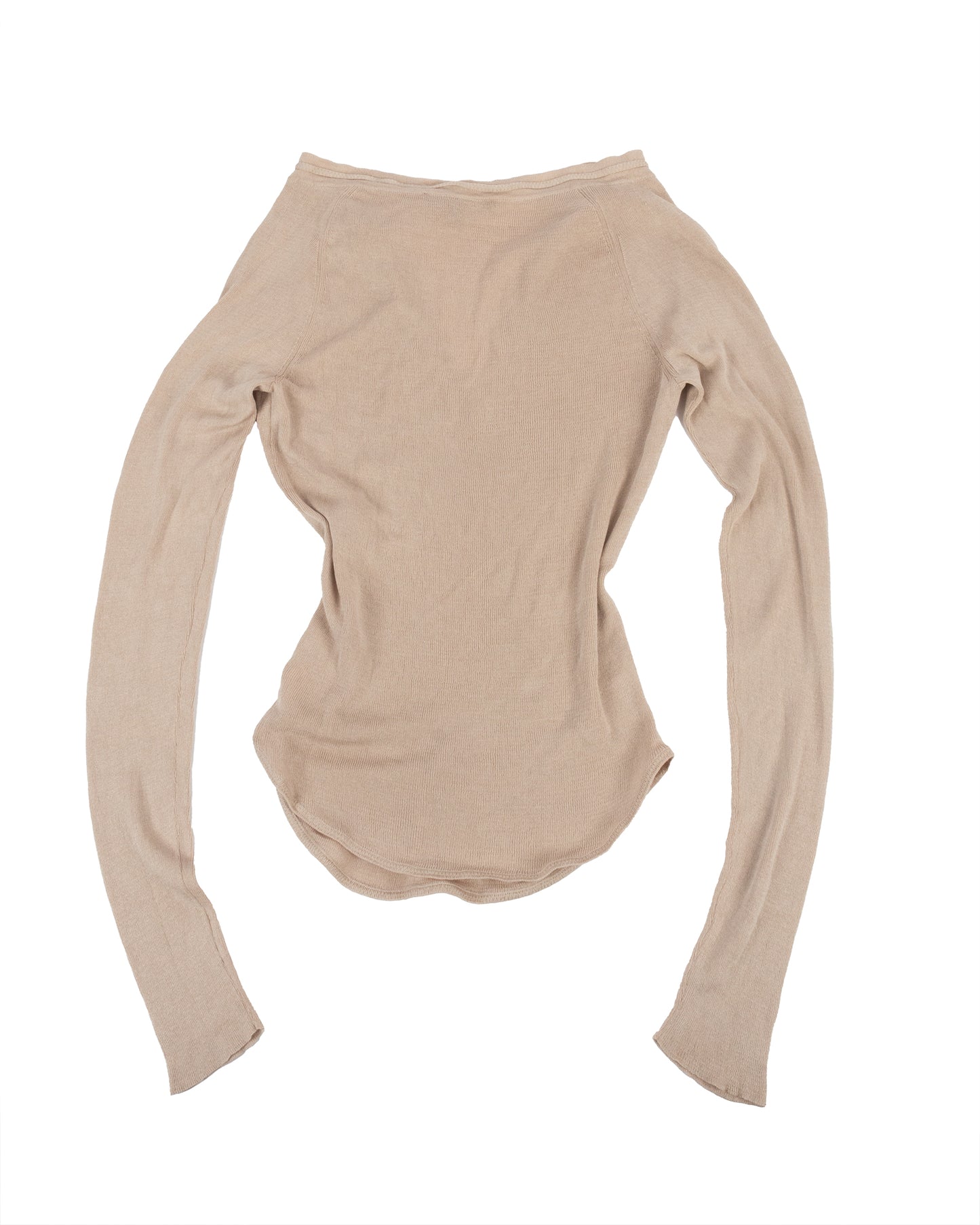 Beige Silk Tassel Top