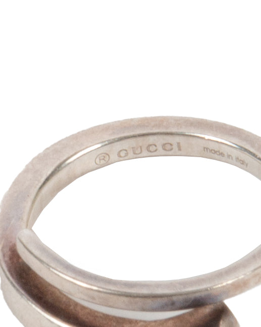 Sterling Silver Nail-Shaped Wrap Ring