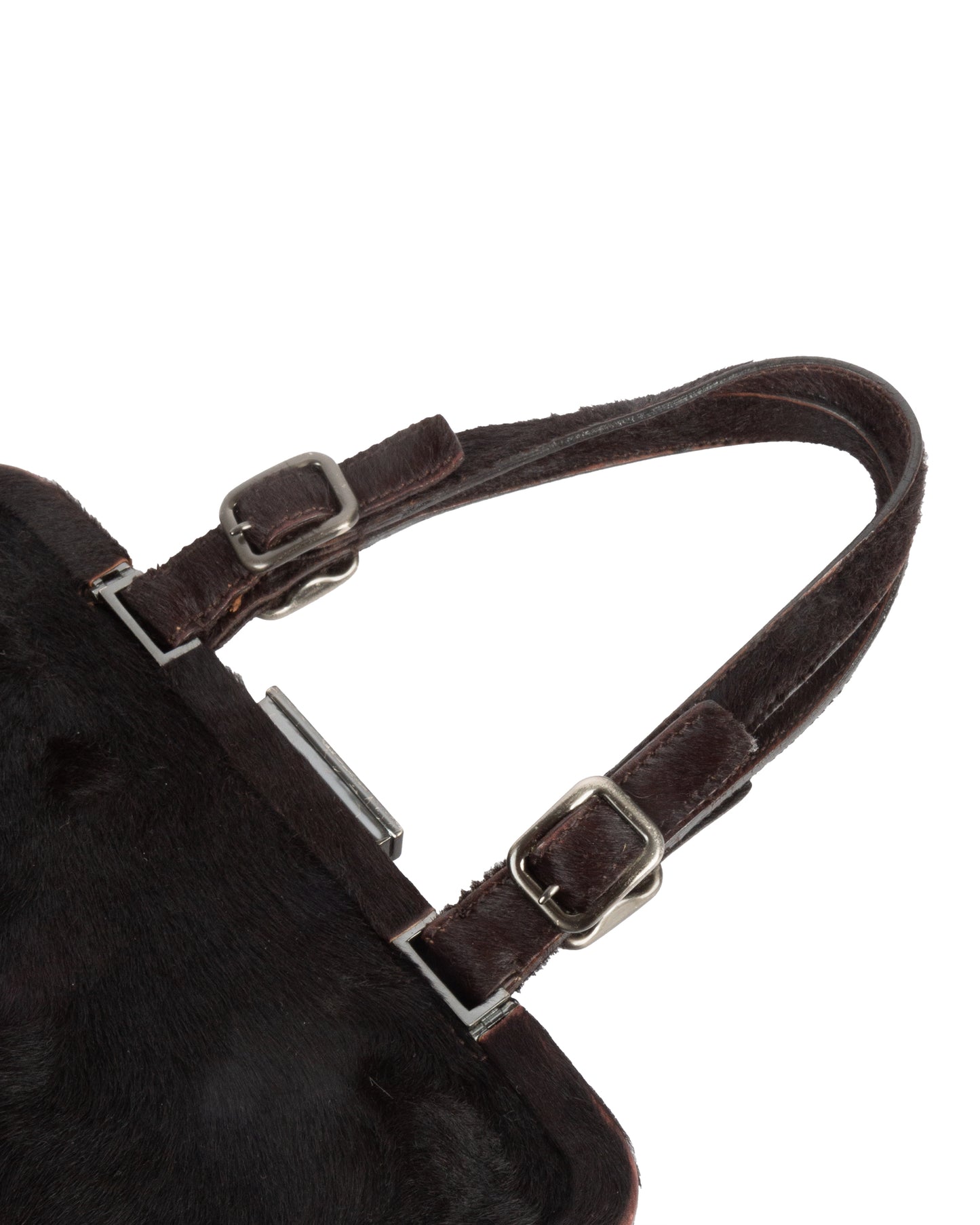 FW1997 Dark Brown Fur Frame Bag