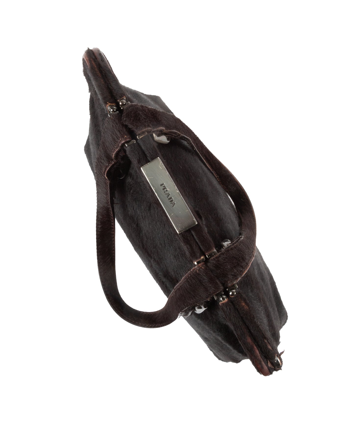 FW1997 Dark Brown Fur Frame Bag