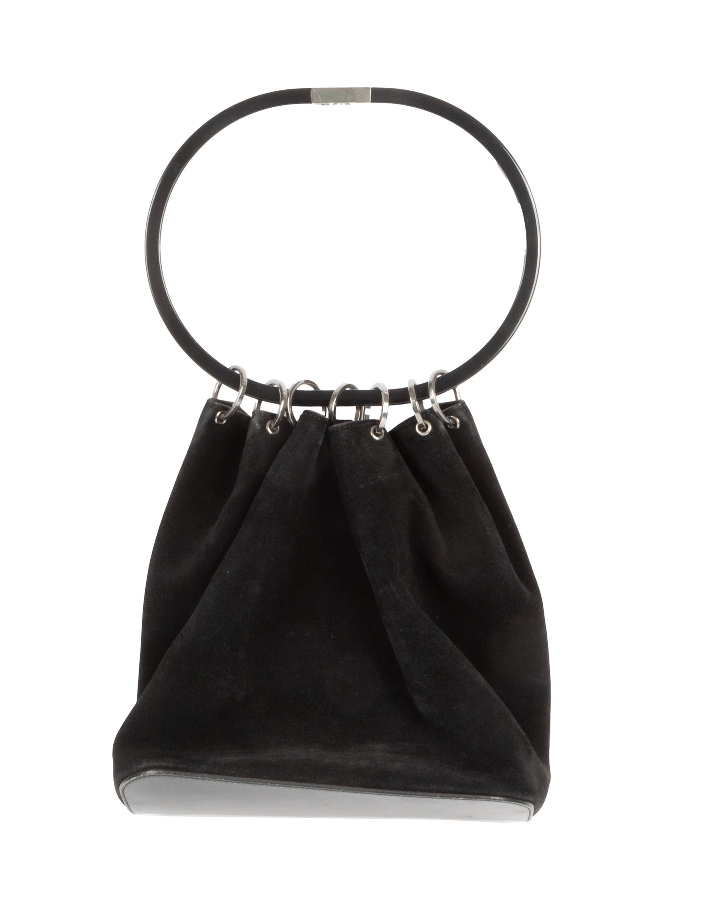 FW1999 Black Suede Curtain Bag