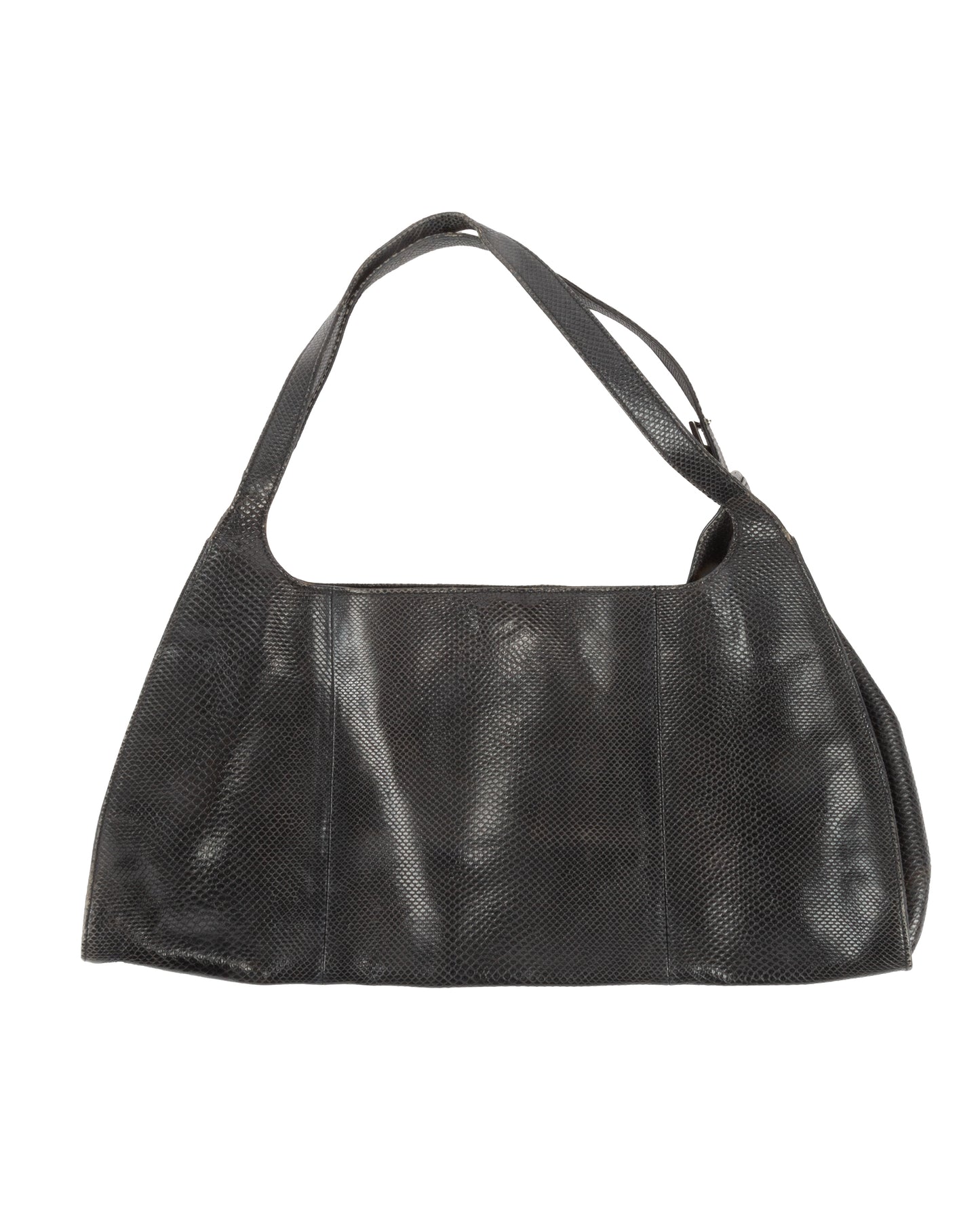 Early 2000s Black Python Leather Bag