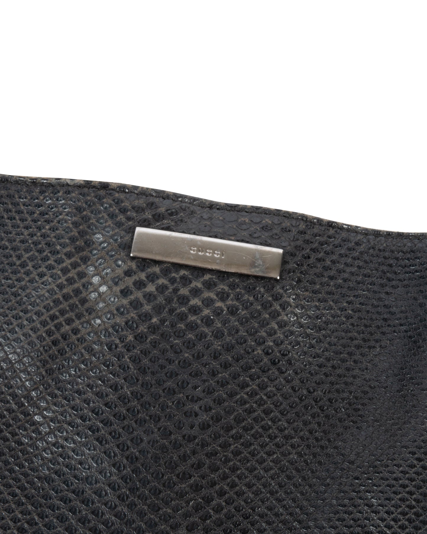 Early 2000s Black Python Leather Bag