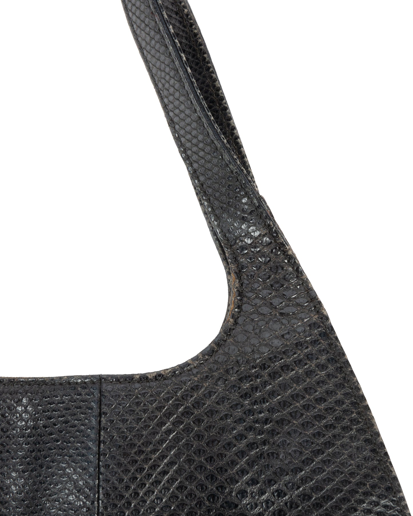 Early 2000s Black Python Leather Bag