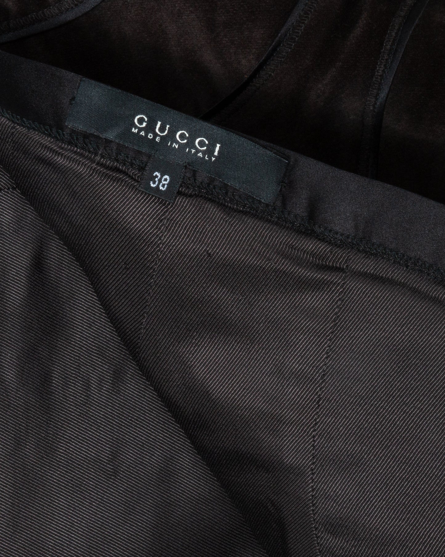 FW2003 Brown Velvet Paneled Skirt
