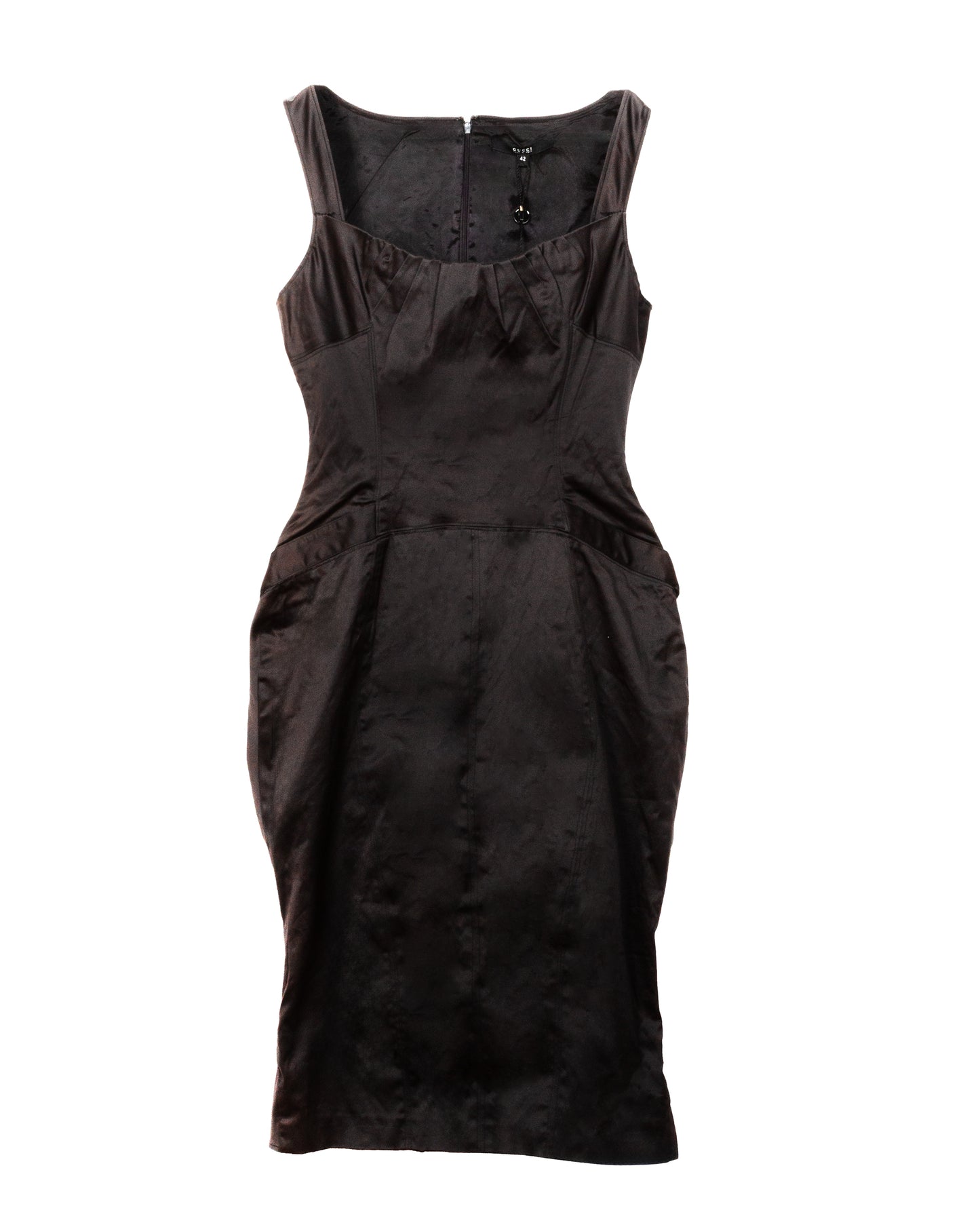 FW2003 Black Satin Dress