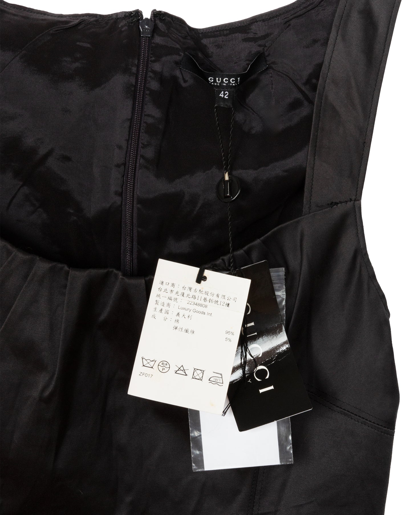 FW2003 Black Satin Dress