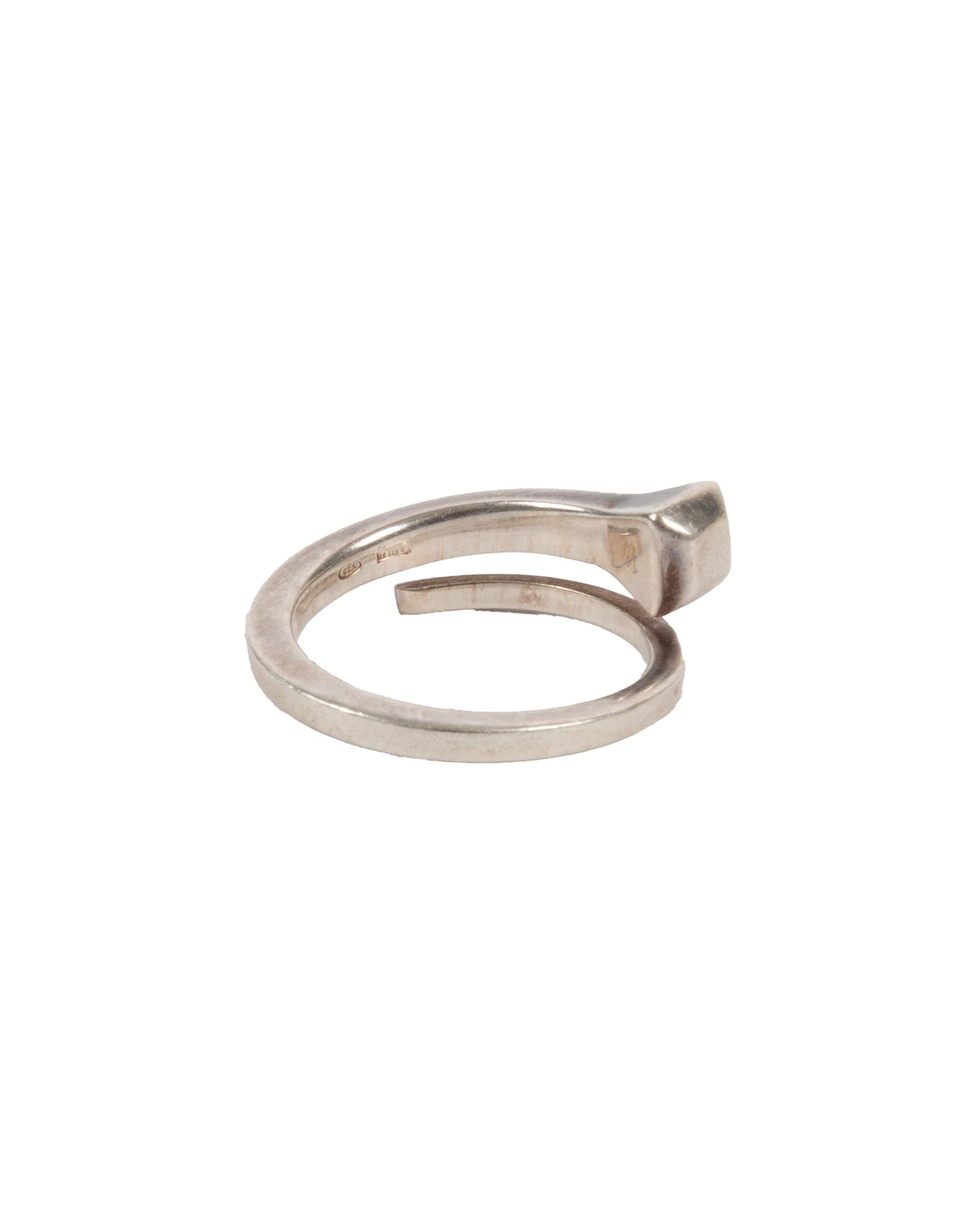 Sterling Silver Nail-Shaped Wrap Ring