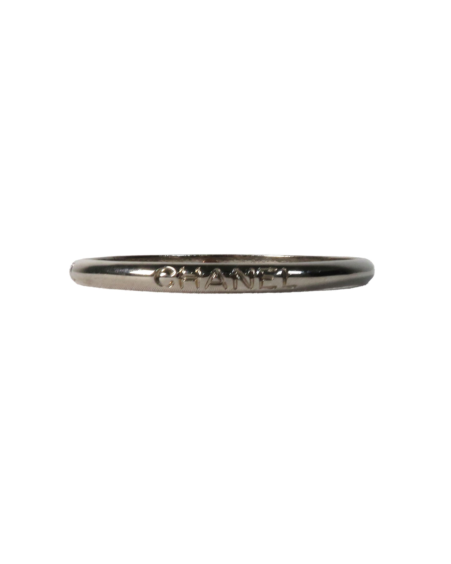 Silver eyeglasses on a white background