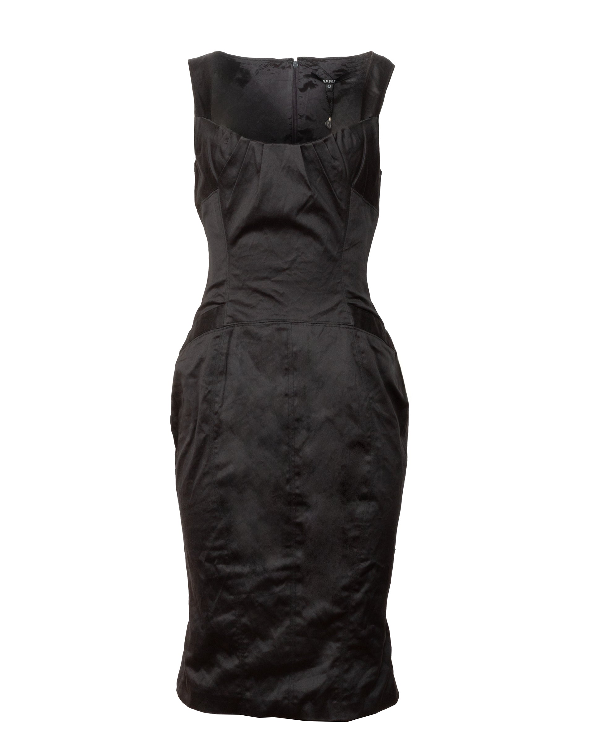 Gucci by Tom Ford FW2003 Black Satin Dress – Vothe Archive