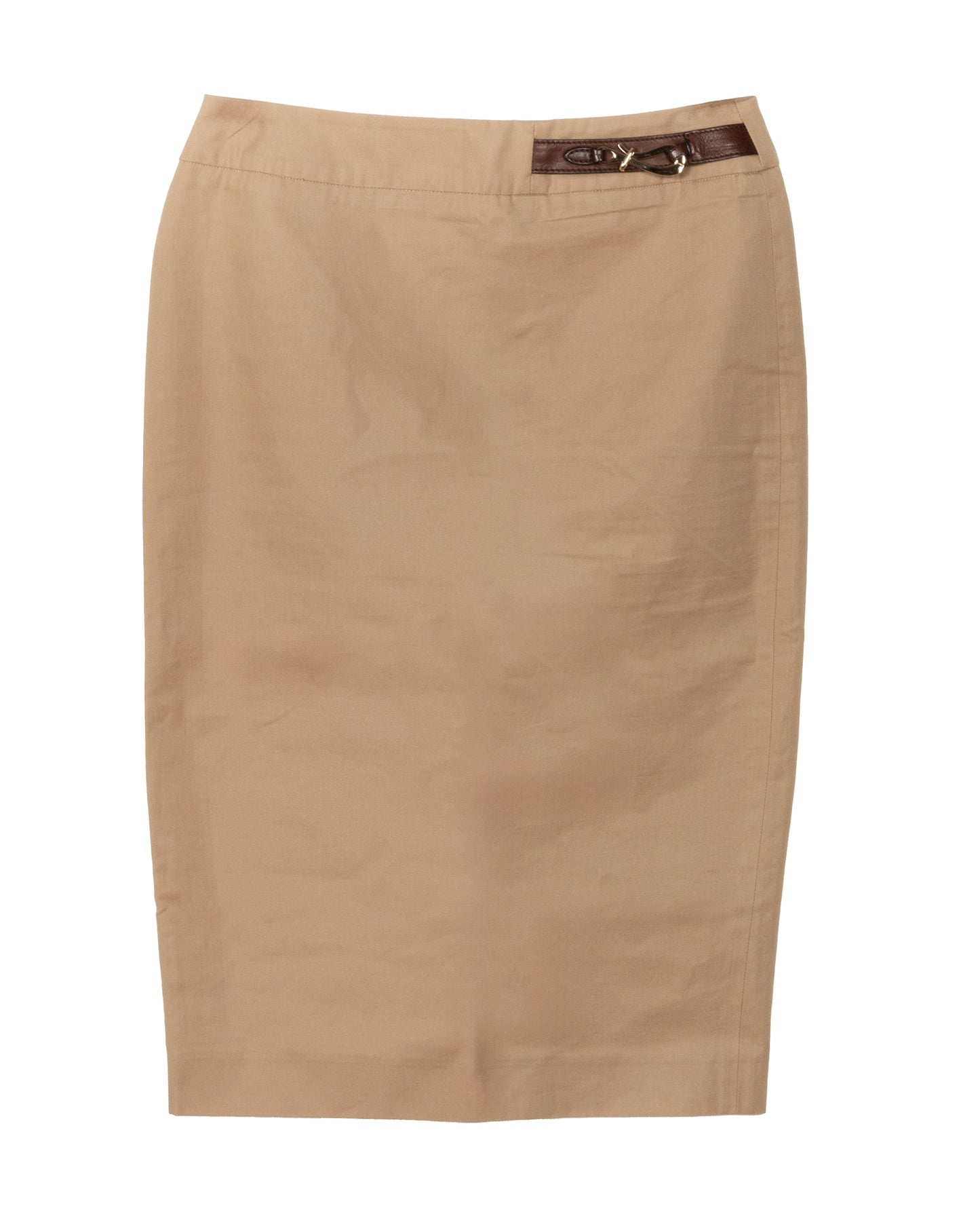 Gucci by Tom Ford Horsebit Buckle Pencil Skirt - vothe archive - curated designer vintage