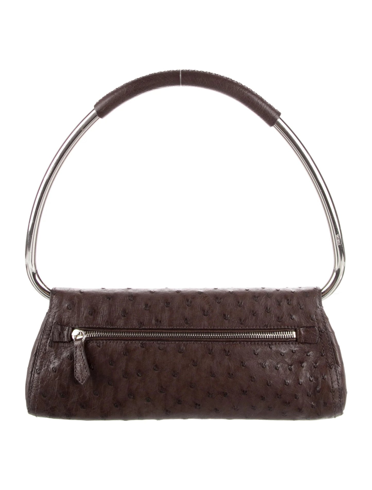SS2003 Brown Ostrich Swing Bag