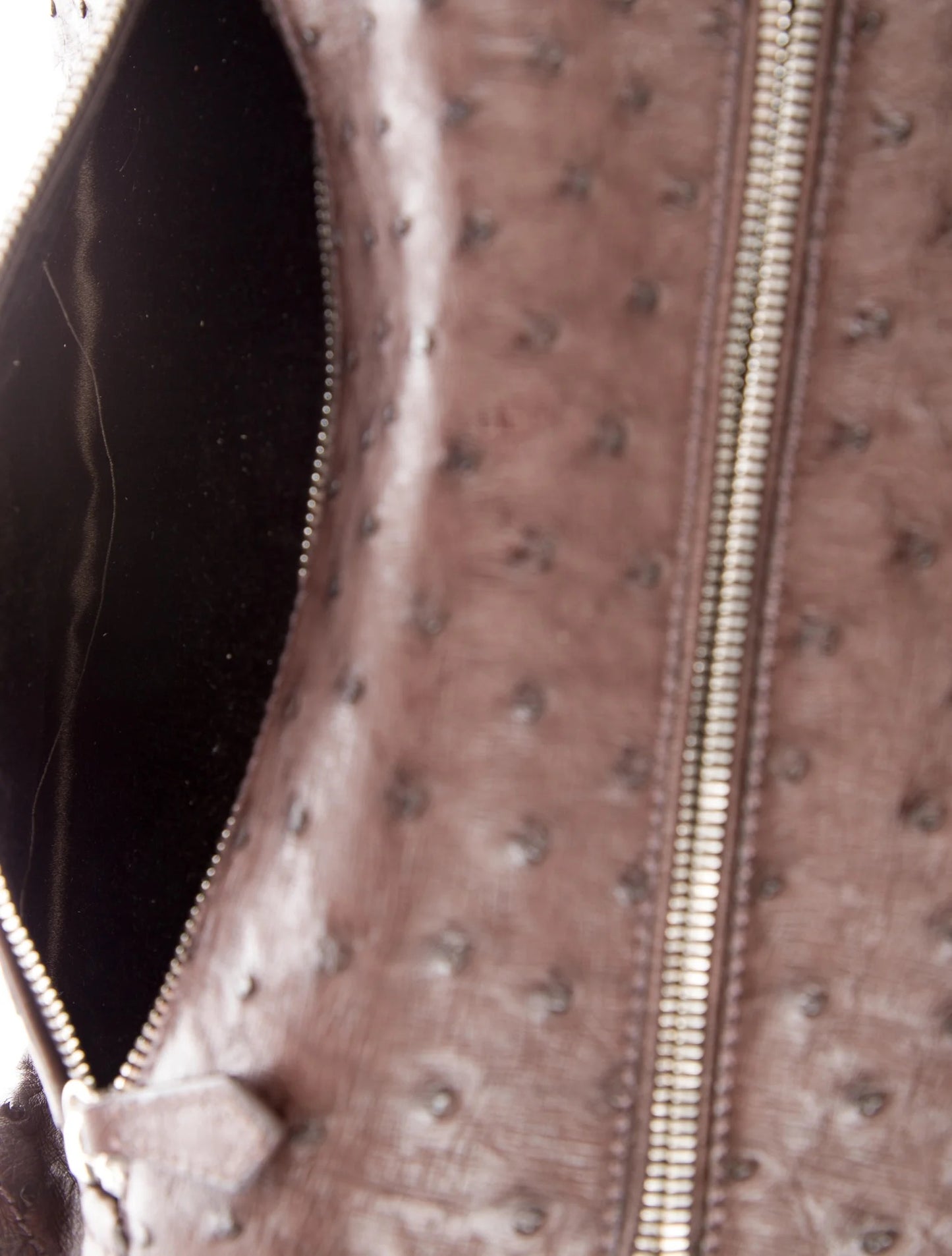 SS2003 Brown Ostrich Swing Bag