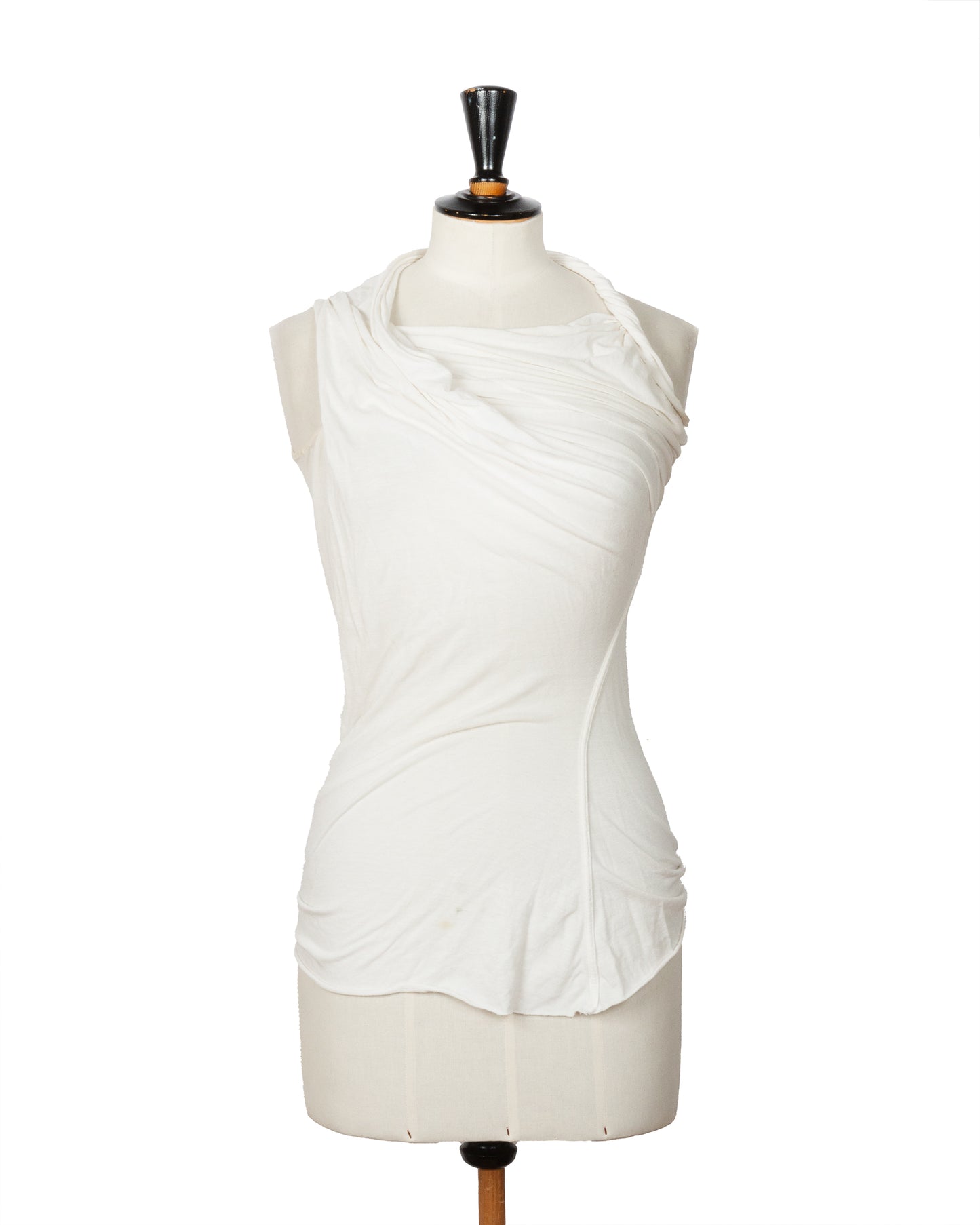 Rick Owens Off-White Asymmetrical Sleeveless Top - vothe archive - curated designer vintage