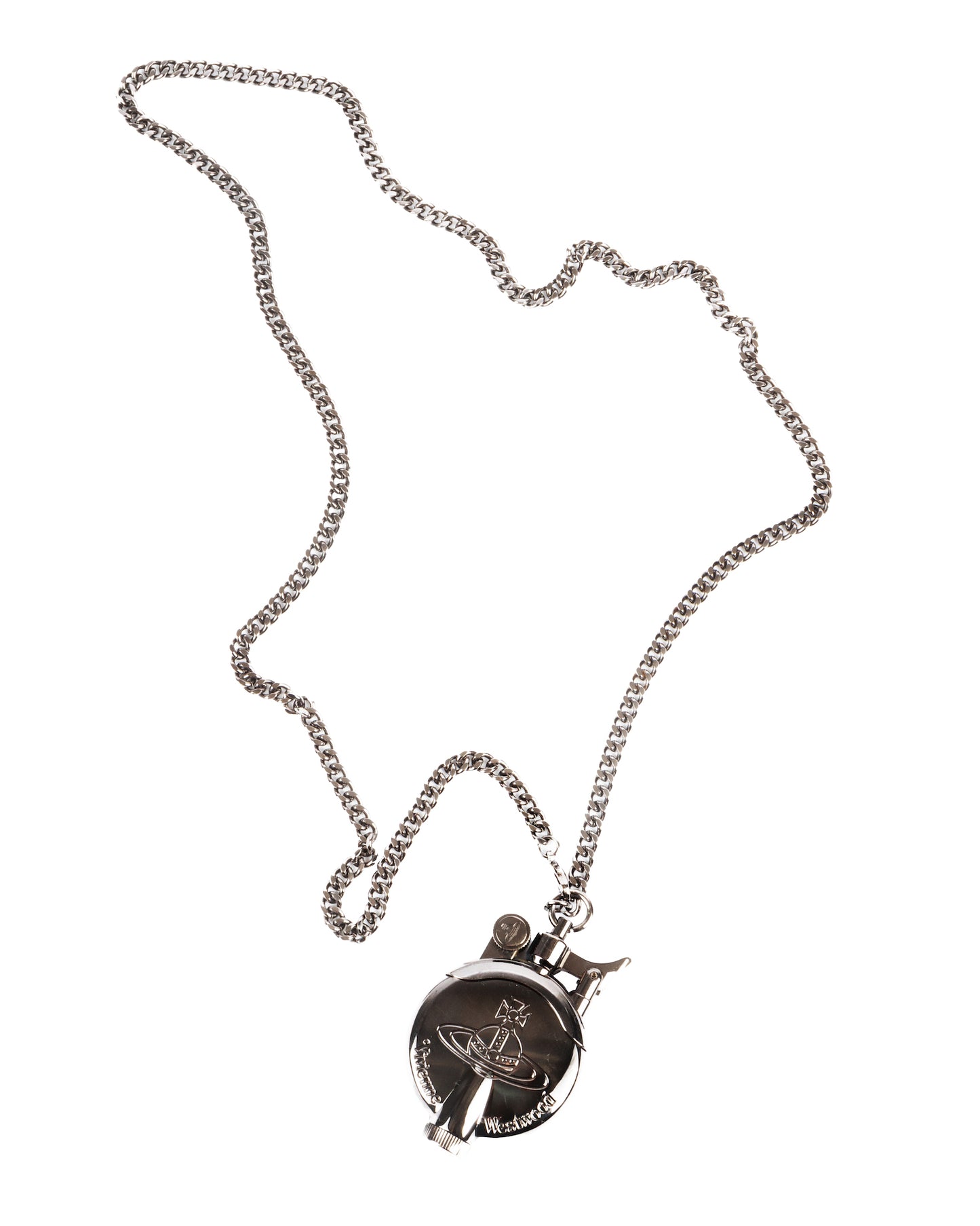 Vivienne Westwood Metal Orb Logo Lighter Necklace - vothe archive - curated designer vintage