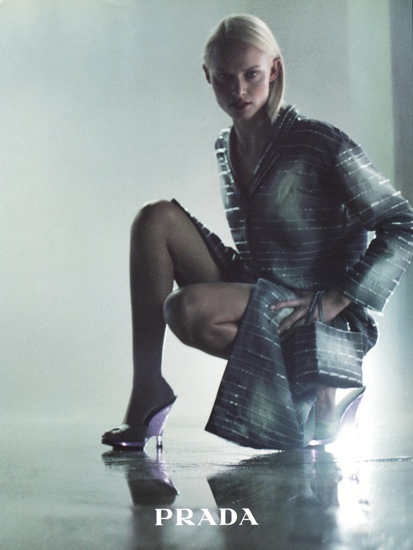 SS1996 Brown Cut-out Strap Wedges with Lucite Heel