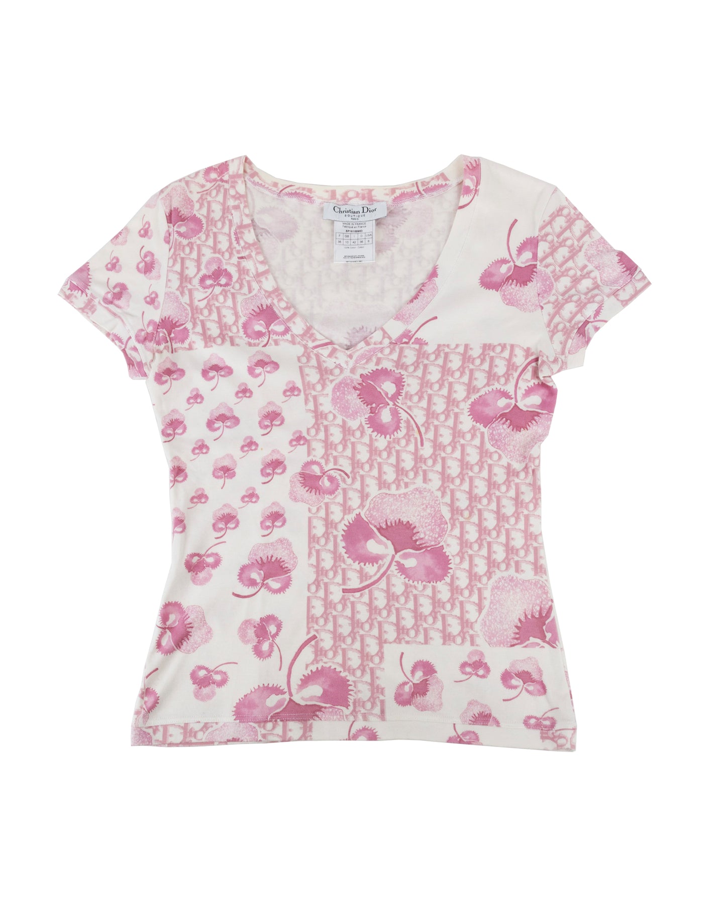 Resort 2005 Pink Logo Flower Short Sleeve T-shirt