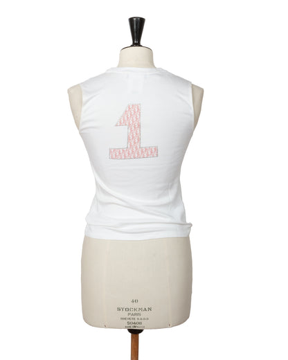 J'ADORE DIOR Pink Rhinestone Tank Top