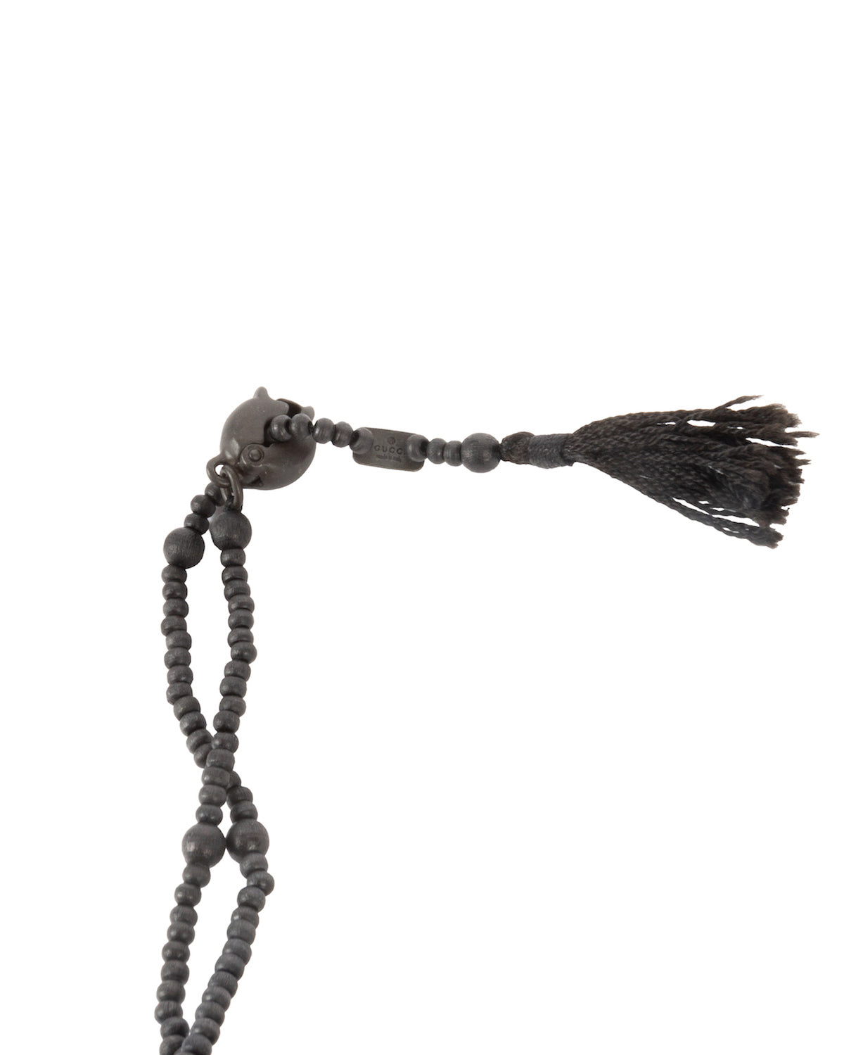 FW2002 Ebony Bead Cross Necklace