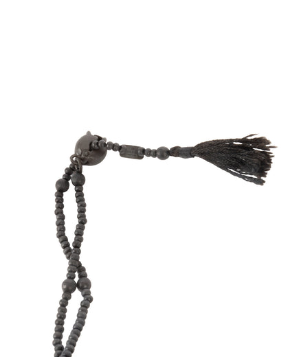 FW2002 Ebony Bead Cross Necklace