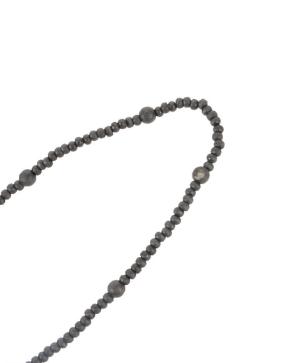 FW2002 Ebony Bead Cross Necklace