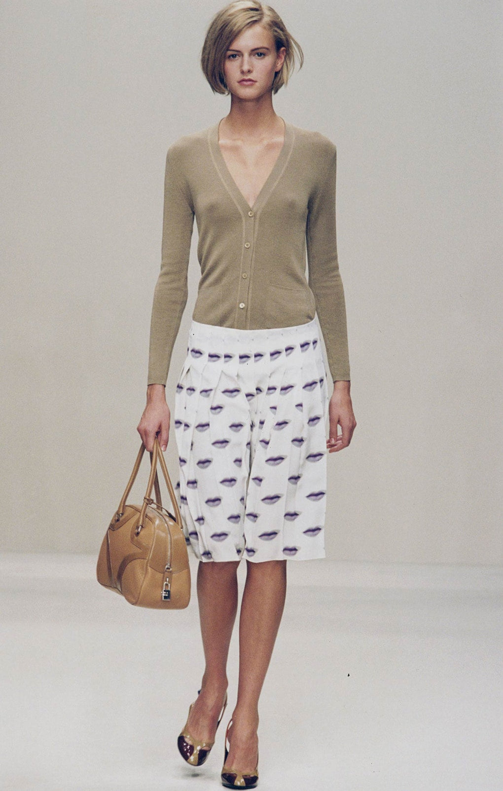 SS2000 Brown Vitello Drive Bowling Hand Bag