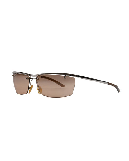 Brown Sunglasses with Star Decorations