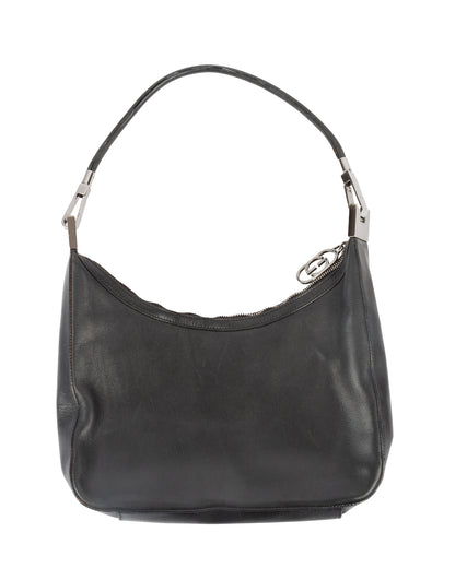 Black Leather Shoulder Bag