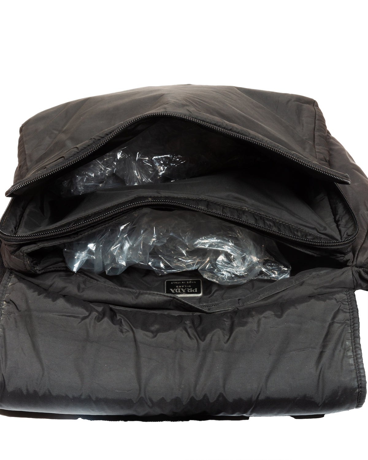 FW1999 Nylon and Fur Messenger Bag